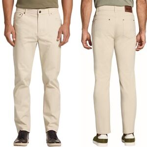 Joseph Abboud Mens Chino Beige Khaki Classic Fit Straight Jeans | Size 42x30